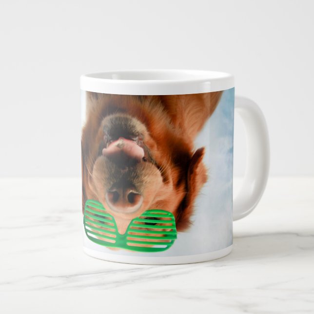 Getty Images| Hund mit Brille Jumbo-Tasse (Vorderseite Rechts)
