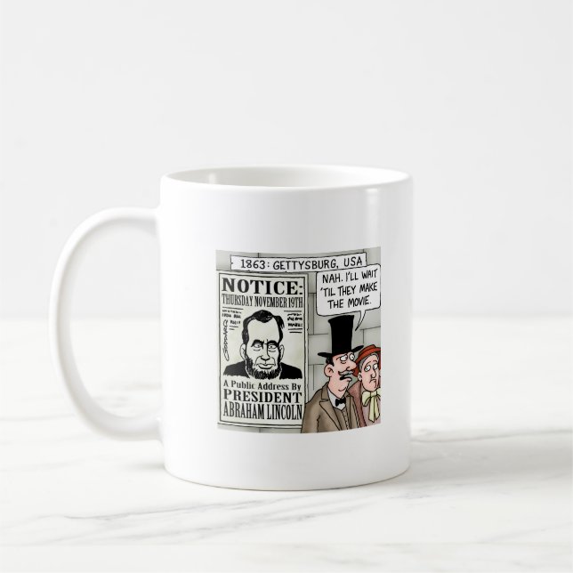 Gettysburg-Adresse Kaffeetasse (Links)