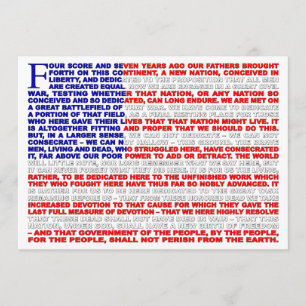 Gettysburg-Adresse laden ein Einladung