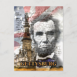Gettysburg-Adresse Postkarte