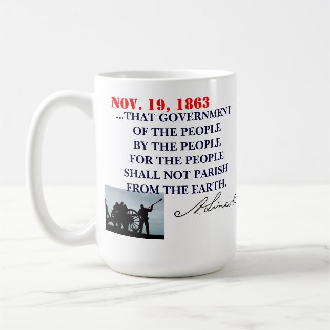 GETTYSBURG-ADRESSE TASSE (Links)