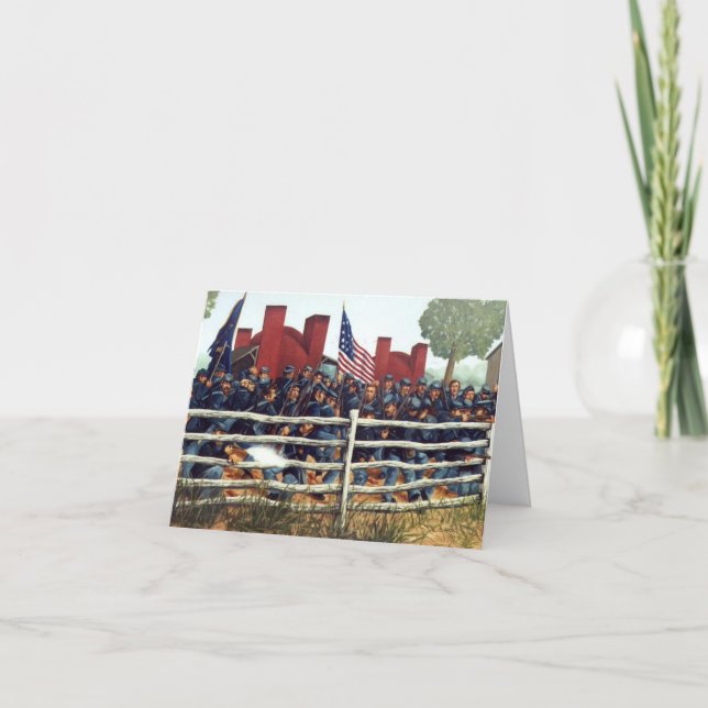 Gettysburg, Kampf an der Ziegelei-Anmerkungs-Karte Karte (Vorderseite)