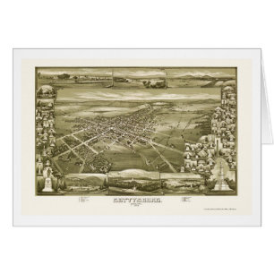 Gettysburg, panoramische Karte PAs - 1888