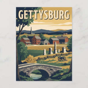 Gettysburg Pennsylvania Schlachtfeld Vintage Poste Postkarte