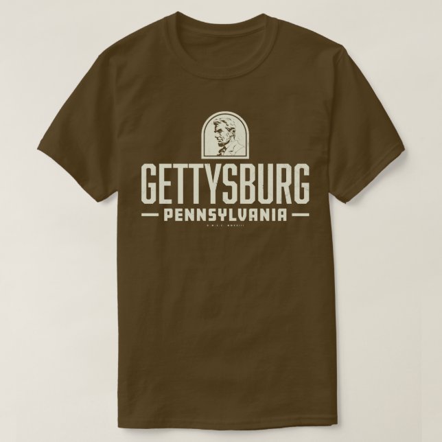 Gettysburg Pennsylvania Tan T-Shirt (Design vorne)