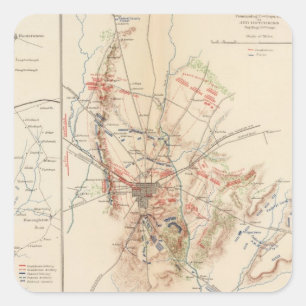 Gettysburg Quadratischer Aufkleber