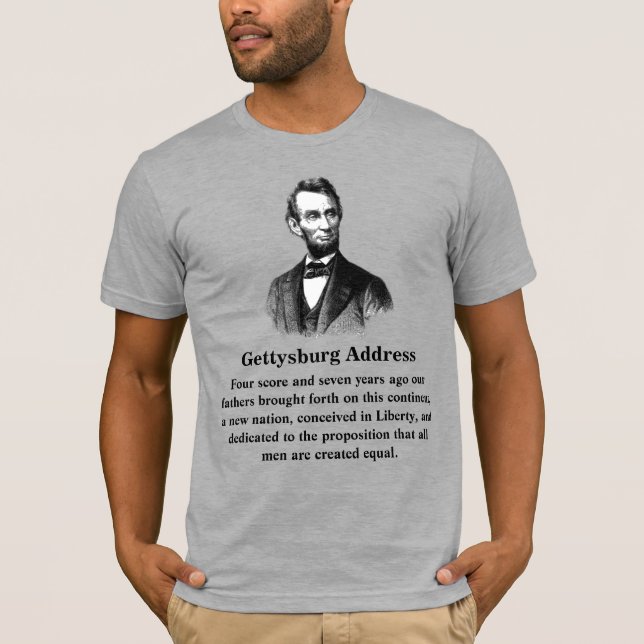 Gettysburg Rede Abraham Lincoln 19.11.1863 T-Shirt (Vorderseite)