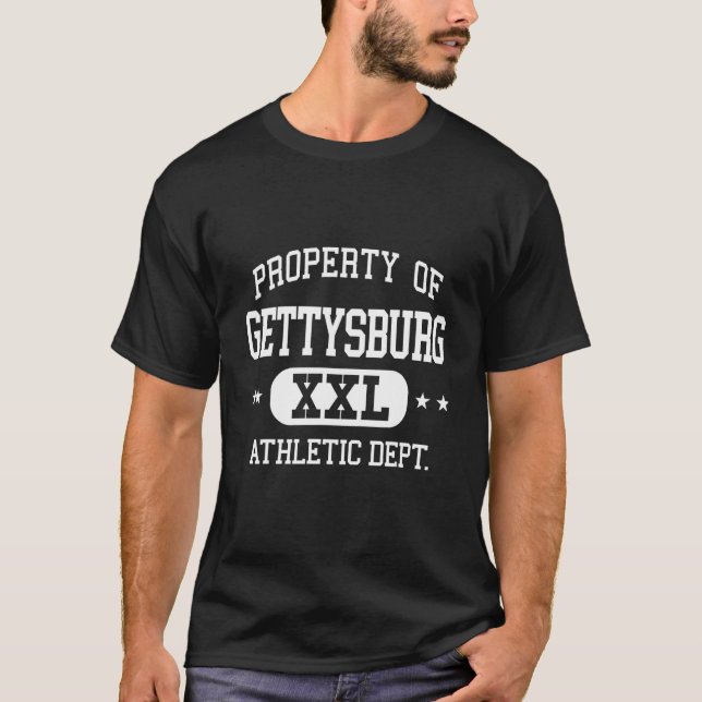 Gettysburg Retro Athletic Property T-Shirt (Vorderseite)