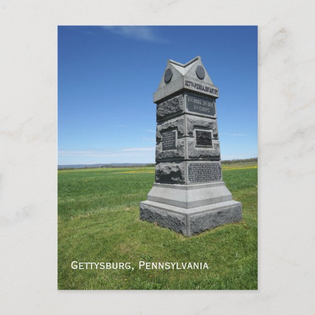 Gettysburg-Schlachtfeld Postkarte (Vorderseite)
