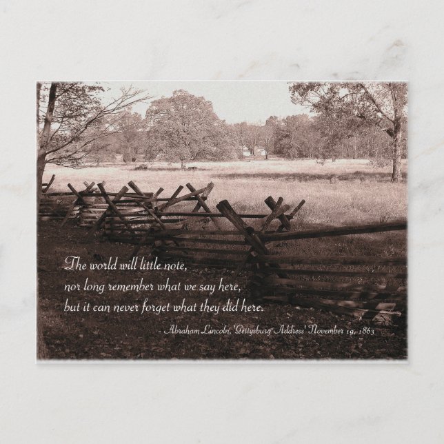 Gettysburg - Schlachtfeld Postkarte Nr. 2 (Vorderseite)