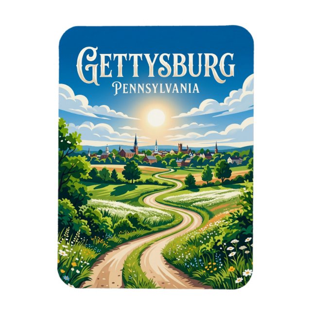 Gettysburg USA Magnet (Vertikal)