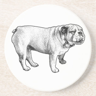 getüpfelte Haltung, Bulldogge Getränkeuntersetzer