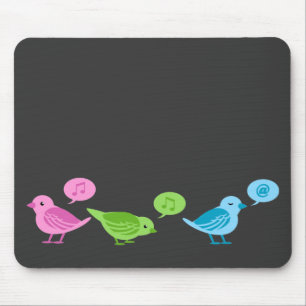 Getweetete-Getweetete-Tweeten lustige Twittervöge Mousepad