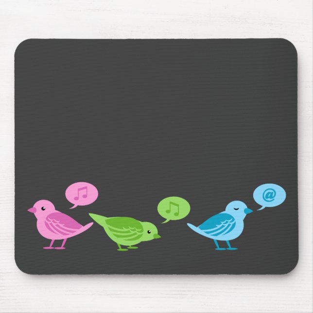 Getweetete-Getweetete-Tweeten lustige Twittervögel Mousepad (Vorne)
