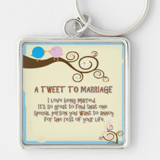 getweetete zu Heirat keychain Schlüsselanhänger