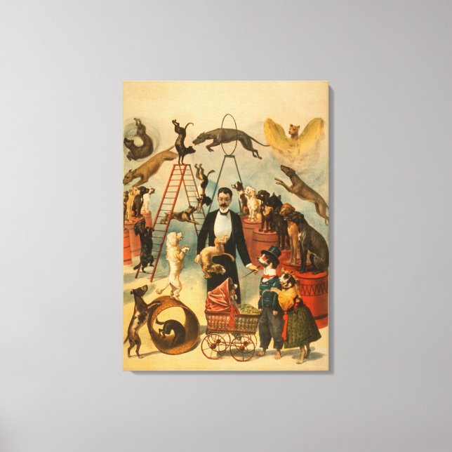 Geübtes Dog Act Theatrales Poster Leinwanddruck (Vorderseite)