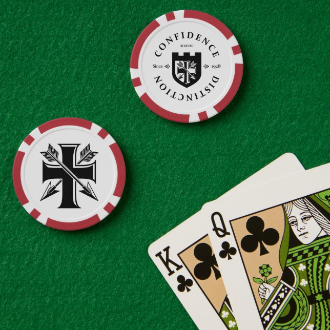 GEUEE Vintage-Ritter-Serie Pokerchips (Pokertisch (doppelt))