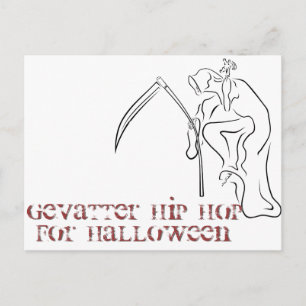 Gevatter / GodVater / HIP-HOP für Halloween Postkarte