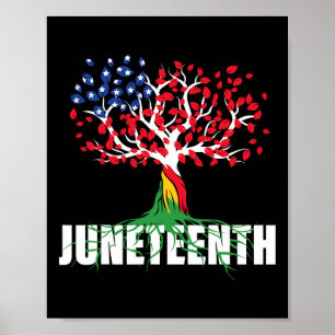 Gewachsener Afrikanischer Wurzelbaum Juneteenth Sc Poster