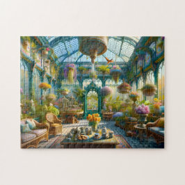 Gewächshaus-Teegarten viktorianisches Gewächshaus Puzzle