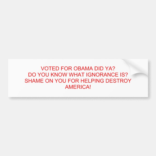 GEWÄHLT FÜR OBAMA TAT YA? WISSEN SIE, WELCHES AUTOAUFKLEBER (Vorne)