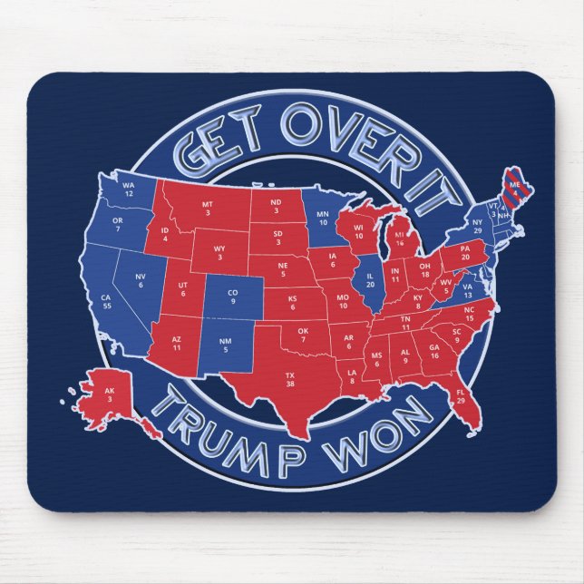 Gewählter Präsident Trumpf gewann rotes weißes Mousepad (Vorne)