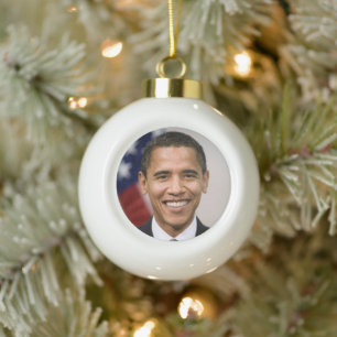gewählter US-Präsident Barack Obama Keramik Kugel-Ornament