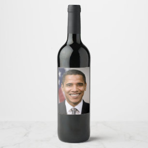 gewählter US-Präsident Barack Obama Weinetikett