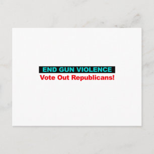Gewalt beenden - Republikaner abstimmen Postkarte