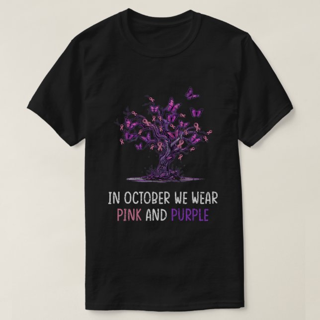 Gewalt Brustkrebs Monat Tr T-Shirt (Design vorne)