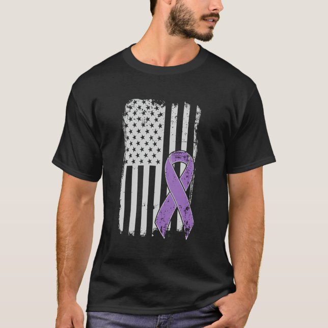Gewalt im Inland - Fahnenrippe Patriotic USA T-Shirt (Vorderseite)