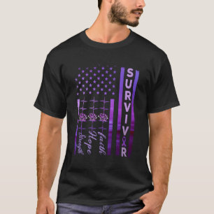 Gewalt im Inland Strong Survivor Lila American T-Shirt