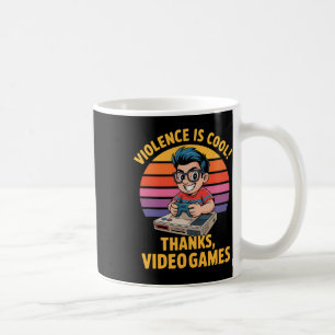 Gewalt ist cool dank Videospiele Lustig Retro St Kaffeetasse