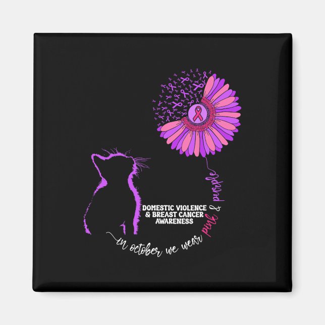 Gewalt und Brustkrebs Magnet (Vorne)