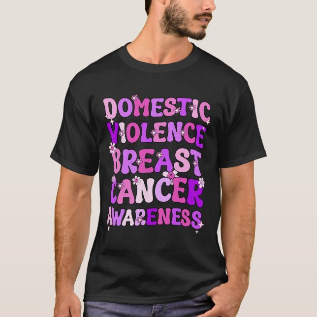 Gewalt und Brustkrebs T-Shirt (Vorderseite)