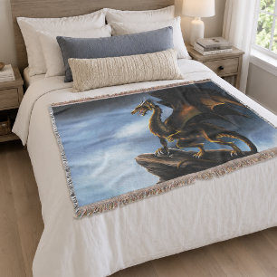 Gewaltiger Kupfer-Gold-Schwarzer-Drache Fantasy Decke