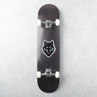Gewaltiger schwarzer Wolf mit roten Augen Sticker
