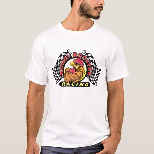 Gewalttätiger Hahn laufende 2 T-Shirt (Vorderseite)