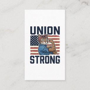 Gewand Starke Katze Arbeiter Patriotisch Vintage-S Visitenkarte