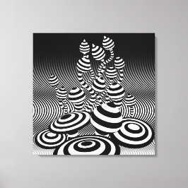 Gewandte Leinwand Kunst Magic Pilze optischer Desi