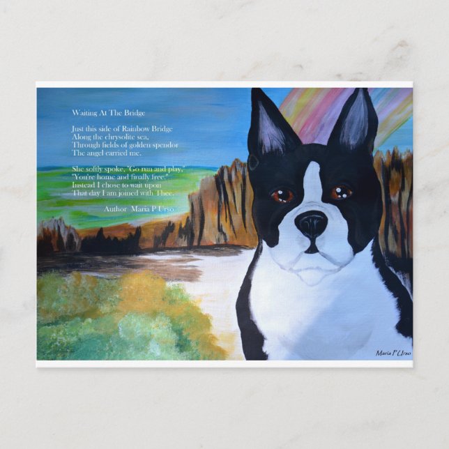 Gewartet an der Brücke Postkarte (Vorderseite)