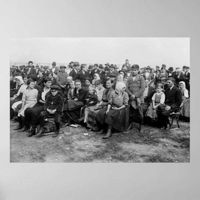 Gewartet auf Ellis Island, Anfang des 19. Poster (Vorne)