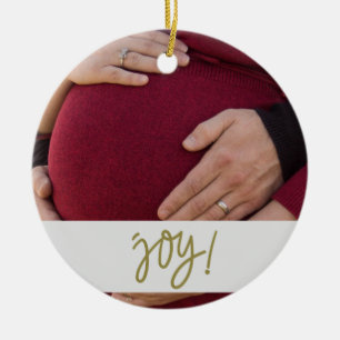 Gewartet für Baby mit Namen und Fälligkeitsdatum W Keramik Ornament