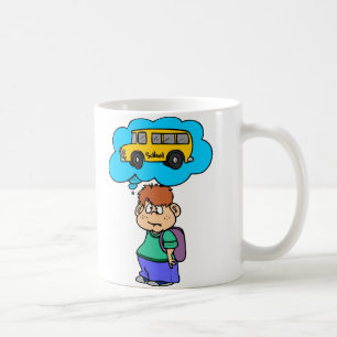 Gewartet für den Schulbus Kaffeetasse