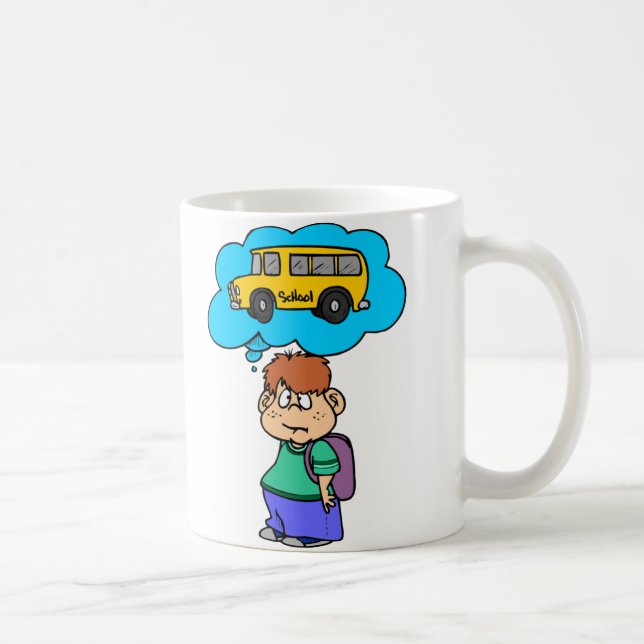 Gewartet für den Schulbus Kaffeetasse (Rechts)