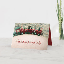 Gewartet für die Weihnachtskarte meiner Baby-Mutte Feiertagskarte