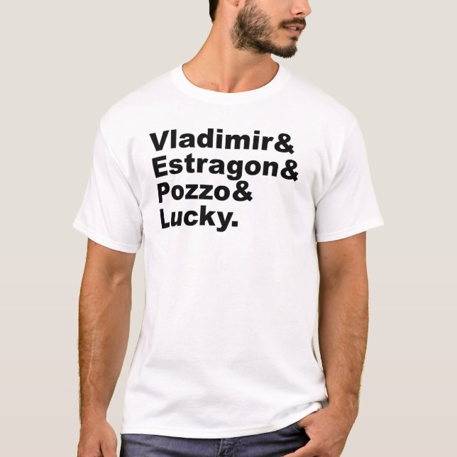 Gewartet für Godot - Vladimir Estragon Pozzo Lucky T-Shirt (Vorderseite)