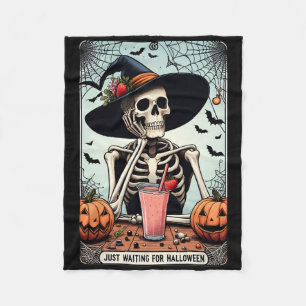 Gewartet für Halloween Skeleton-Hupen Fleecedecke