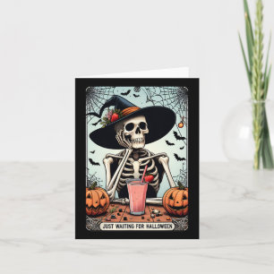 Gewartet für Halloween Skeleton-Hupen Karte
