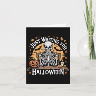 Gewartet für Halloween Skeleton-Kaffeekocher Karte